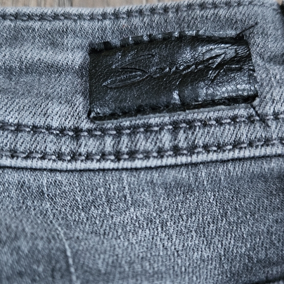 SEVEN 7 Jeans Womens Size 10 Straight Leg Pants Distressed Black Denim Seven7 - Picture 4 of 12